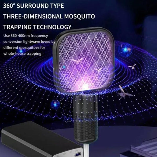 Mini USB Rechargeable Mosquito Racket with UV Light – Portable Bug Zapper